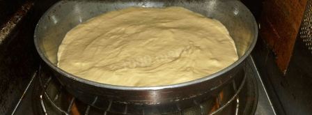 пицца на жидком тесте со свининой, помидорами и перцем. Шаг 10