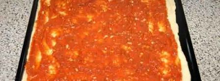 пицца овощная, усиленная ветчиной. Шаг 93