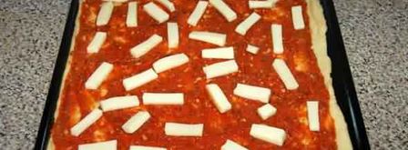 пицца овощная, усиленная ветчиной. Шаг 96