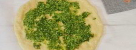 пицца с сыром из козьего молока и рукколой. Шаг 4