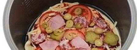 пицца с ветчиной в мультиварке. Шаг 8