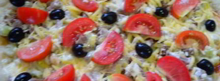 сытная пицца с яично-сметанной заливкой. Шаг 22