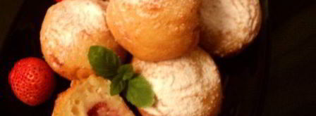 творожные пончики с клубникой. Шаг 9