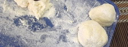 творожные пончики с шоколадом. Шаг 5