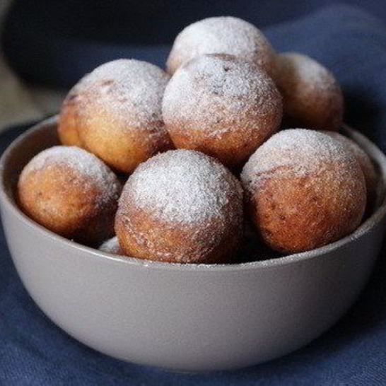 Рецепт творожных пончиков в сахарной пудре