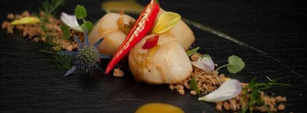 морской гребешок на прянике с мандариновым кремом. Шаг 7