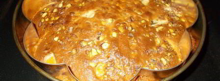 фисташковая шарлотка с персиками. Шаг 12