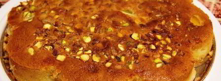 фисташковая шарлотка с персиками. Шаг 13