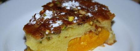 фисташковая шарлотка с персиками. Шаг 14