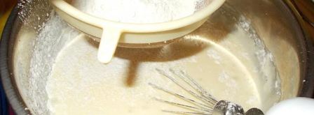 фисташковая шарлотка с персиками. Шаг 8