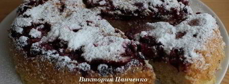 шарлотка с черной смородиной из мультиварки. Шаг 7