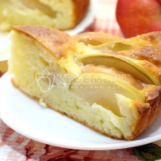 Рецепт шарлотки с творогом и яблоками