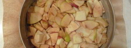 шарлотка с яблоками и облепиховым йогуртом. Шаг 7