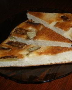 Шарлотка с яблоками и ревенем