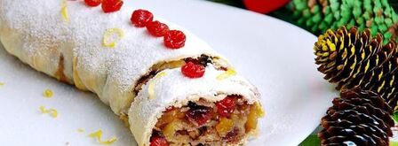 рождественский яблочный штрудель с орехами и сухофруктами. Шаг 14