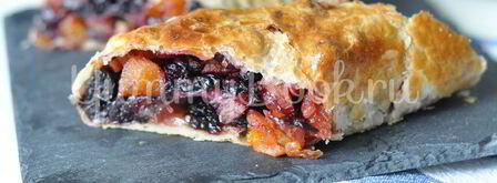 штрудель с фруктами и сухофруктами. Шаг 7