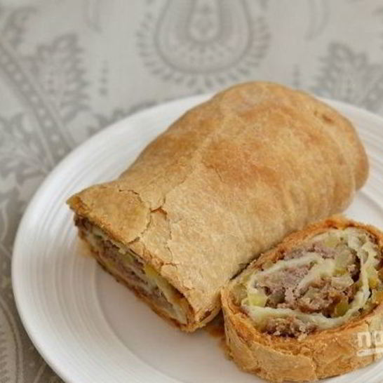 Рецепт штруделя с мясом