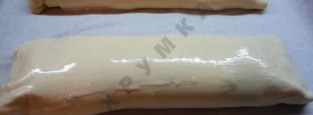 штрудель с творожной начинкой из слоеного теста. Шаг 7