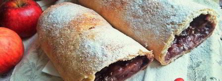 штрудель с яблоками и голубикой. Шаг 29