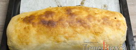 штрудель с яблоками, изюмом и грецкими орехами. Шаг 30