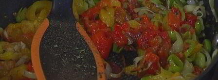 штрудель с запеченным красным перцем и луком-пореем. Шаг 8