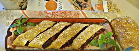 штрудель со свеклой, сыром и шпинатом. Шаг 12