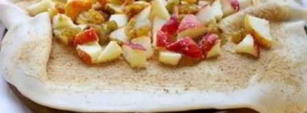 яблочный штрудель из слоеного дрожжевого теста. Шаг 5