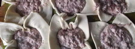 слойки с куриной печенью пролиски. Шаг 4