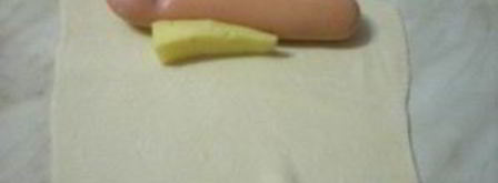 слойки с сыром и сосисками. Шаг 5