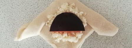 слойки с творогом и сливой. Шаг 5