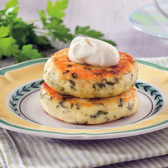 Рецепт творожников с сыром и зеленью