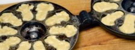 тесто для грибочков в формочке. Шаг 4