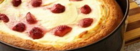 творожный пирог с бисквитным тестом. Шаг 10