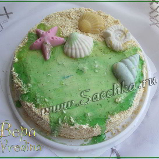 Рецепт бисквитного торта со сгущенкой и какао