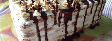 фруктово-сливочный торт из печенья. Шаг 9