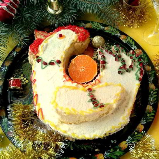 Рецепт торта петушок новогодний