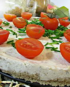 Закусочный торт с копченой рыбой