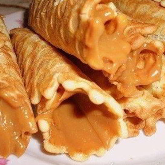 Рецепт вафельных трубочек с кремом из сгущенки