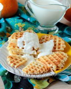 Вафли с апельсиновым кремом