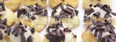 профитроли с кремом поцелуй. Шаг 12