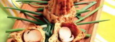 эклеры из заварного теста с белыми грибами. Шаг 7