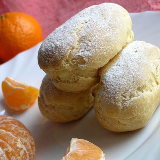 Рецепт эклеров с мандариновым кремом