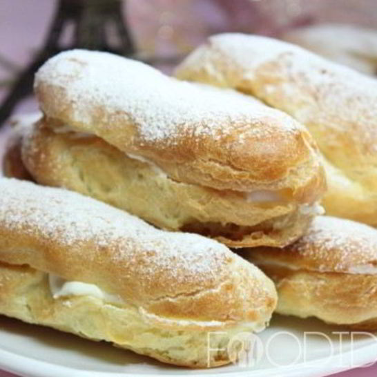 Рецепт эклеров со сливочным кремом