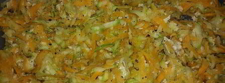 кабачково-тыквенная запеканка с зеленью и овсяными хлопьями. Шаг 5