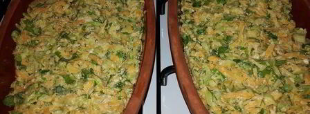 кабачково-тыквенная запеканка с зеленью и овсяными хлопьями. Шаг 8