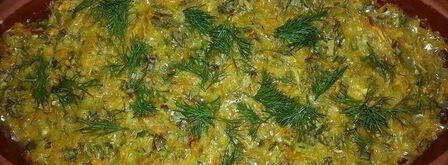 кабачково-тыквенная запеканка с зеленью и овсяными хлопьями. Шаг 9