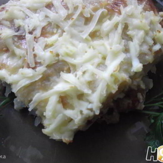 Картофельная запеканка с шампиньонами