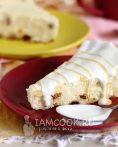 Творожная запеканка с изюмом в мультиварке