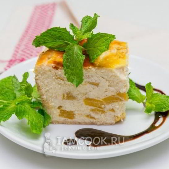 Рецепт творожной запеканки с манго