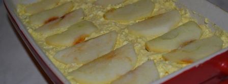 творожная запеканка с яблоком и бананом. Шаг 8